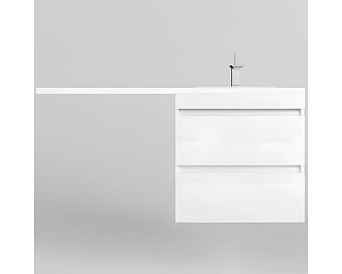 Тумба под раковину Style Line Даллас Леон 120 Люкс Plus СС-00002440 подвесная Белая