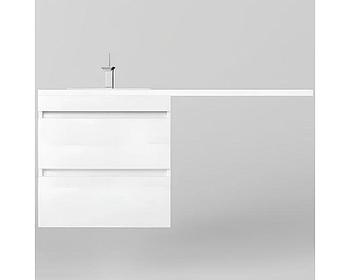 Тумба под раковину Style Line Даллас Леон 120 Люкс Plus СС-00002440 подвесная Белая