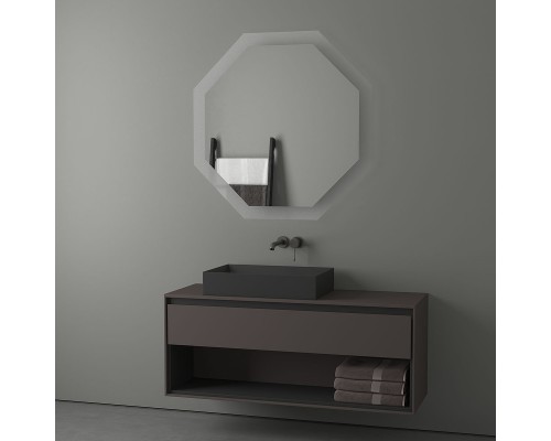 Зеркало Evoform Ledshine 100x100 с подсветкой 32 W - без выключателя - нейтральный белый свет