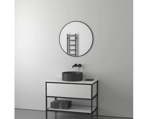 Зеркало Evoform Impressive d70 в раме - Черный цвет
