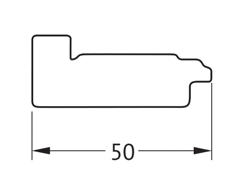 Зеркало Evoform Octagon 69x54 BY 7416 в багетной раме - Состаренное дерево 50 мм