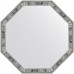 Зеркало Evoform Octagon 69x69 в багетной раме - Состаренное дерево 50 мм