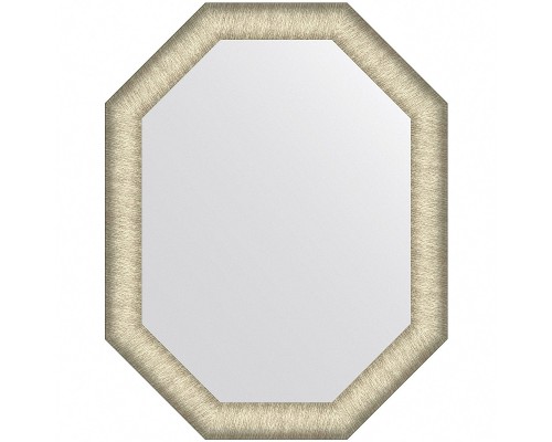 Зеркало Evoform Octagon 70x55 BY 7425 в багетной раме - Брашированное серебро 59 мм