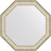 Зеркало Evoform Octagon 60x60 в багетной раме - Брашированное серебро 59 мм
