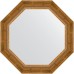 Зеркало Evoform Octagon 58х58 BY 7316 в багетной раме - Состаренная бронза с плетением 70 мм
