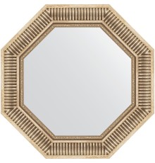 Зеркало Evoform Octagon 62х62 в багетной раме - Серебряный акведук 93 мм