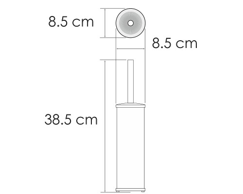 Ершик для унитаза WasserKRAFT K-1027GM Оружейная сталь