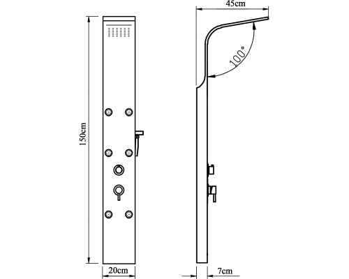 Душевая панель Aquanet Galaxy White 209999 Белая