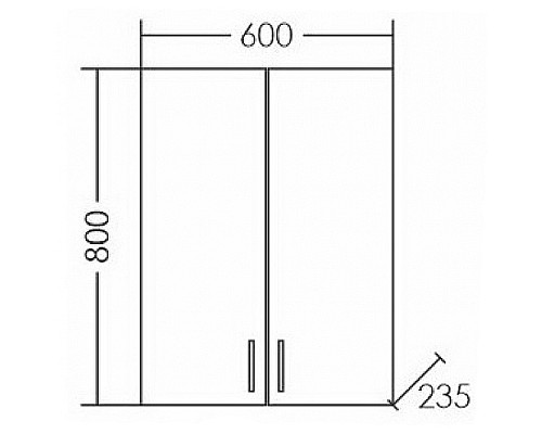 Подвесной шкаф СанТа Стандарт 60 Белый
