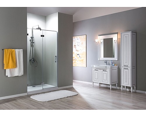 Шкаф пенал Aquanet Паола 40 181770 Белый Серебро