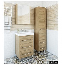 Зеркальный шкаф Sanflor Ларго 60 L Н0000000039 Швейцарский вяз