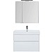 Комплект мебели для ванной Aquanet Бруклин 85 207801 подвесной Белый глянец