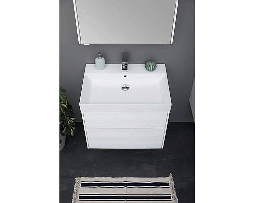 Комплект мебели для ванной Aquanet Бруклин 85 207801 подвесной Белый глянец