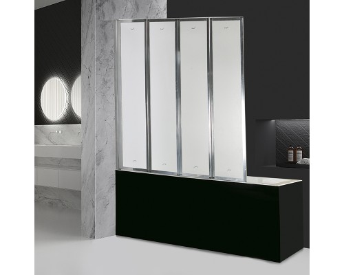 Шторка на ванну Ceruttispa Bouna 131х139 профиль Хром стекло матовое