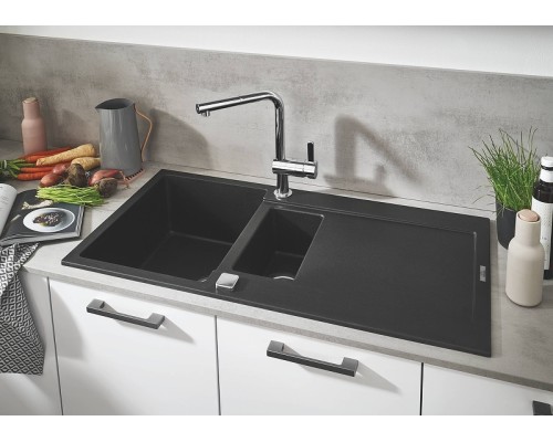 Кухонная мойка Grohe K500 100 Черный гранит