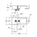 Кухонная мойка Grohe K500 100 Черный гранит