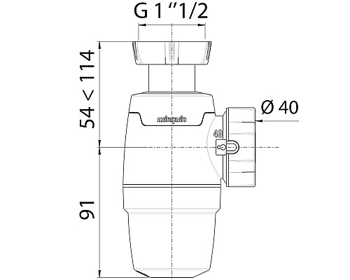 Сифон для кухонной мойки Wirquin Neo 30987072 Белый