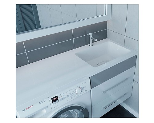 Раковина Madera Kamilla 110 R 4627173210034 с местом под стиральную машину Белая