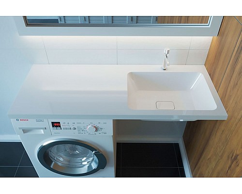 Раковина Madera Kamilla 110 R 4627173210034 с местом под стиральную машину Белая