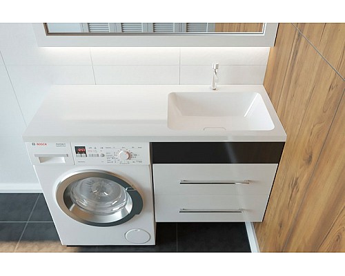 Раковина Madera Kamilla 110 R 4627173210034 с местом под стиральную машину Белая