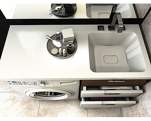 Раковина Madera Kamilla 110 R 4627173210034 с местом под стиральную машину Белая