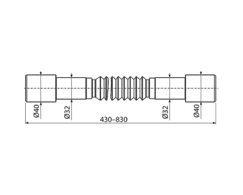 Гибкое соединение Alcaplast 40–32x32–40