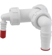 Колено для сифона Alcaplast с двумя штуцерами Белое