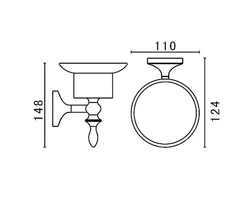 Мыльница Art&Max Bianchi AM-4299-Br Бронза