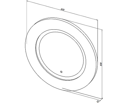 Зеркало Aquanet Милан 80 241821 с подсветкой Белый глянец