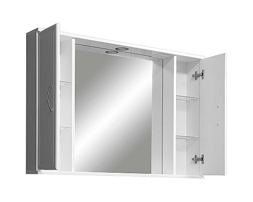 Зеркало со шкафом Stella Polar Концепт 100 SP-00000135 с подсветкой Белое