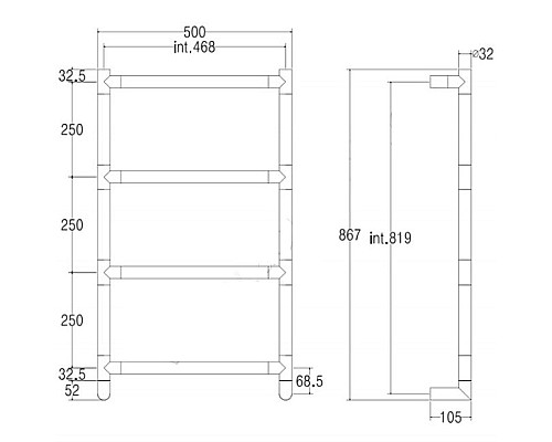 Электрический полотенцесушитель Margaroli Sereno 55824704CRNB Хром