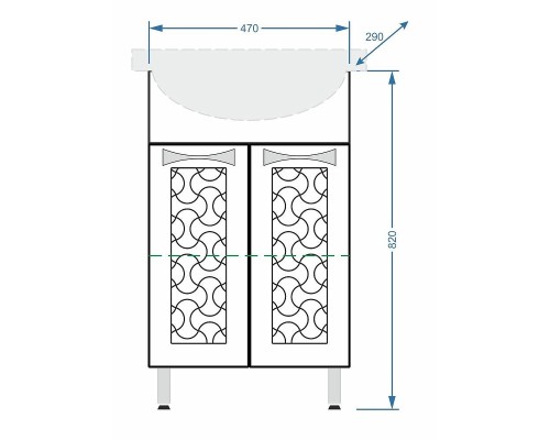 Тумба под раковину Stella Polar Ванда 50 SP-00000200 Белая