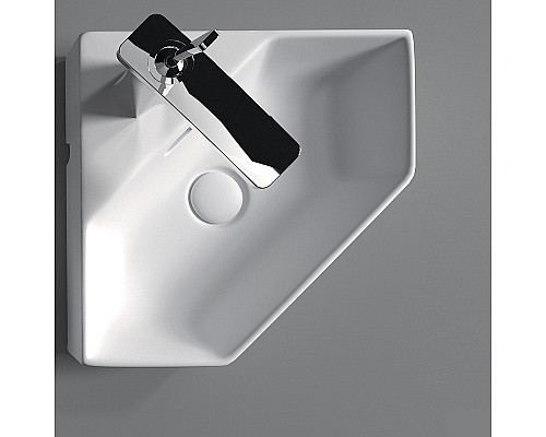 Раковина-чаша Sanita Luxe Line 49 WB.CR/Line/35-C/WHT.G/S1 угловая Белая