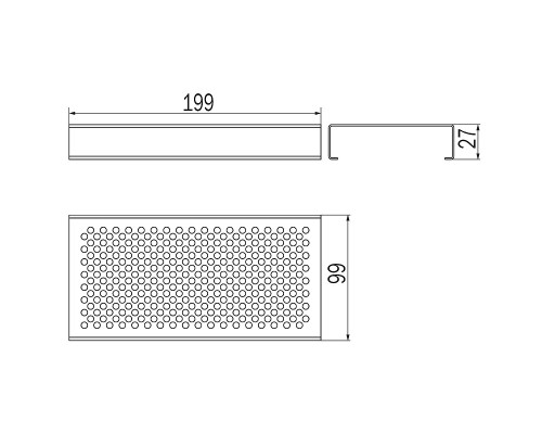 Модуль полки Inda Indissima Barra A8851MNS Брашированная нержавеющая сталь