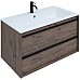 Тумба с раковиной Aquanet Lino 90 271950 подвесная Дуб Веллингтон