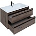 Тумба с раковиной Aquanet Lino 90 271950 подвесная Дуб Веллингтон