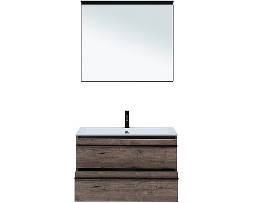 Тумба с раковиной Aquanet Lino 90 271950 подвесная Дуб Веллингтон