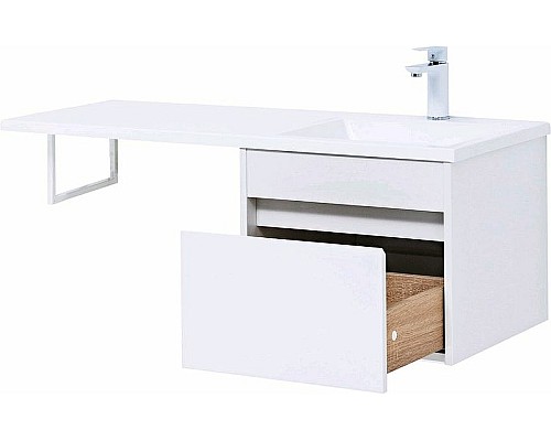 Тумба с раковиной Aquanet Токио 110 R 239209 подвесная Белая