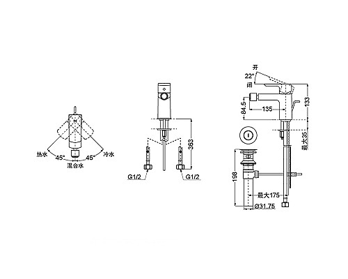 Смеситель для биде Toto Jewelhex TRG02301R Хром Смеситель для биде Toto Jewelhex TRG02301R Хром