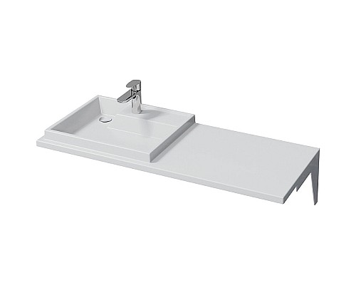 Раковина СанТа Юпитер 120 L 900124 с местом под стиральную машину Белая