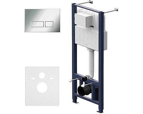 Инсталляция AM.PM Pro I012704.7051 для подвесного унитаза с клавишей смыва Хром