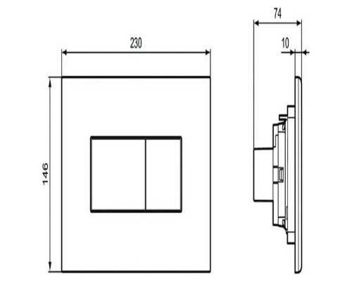 Клавиша смыва Ideal Standard Solea P2 Черная матовая
