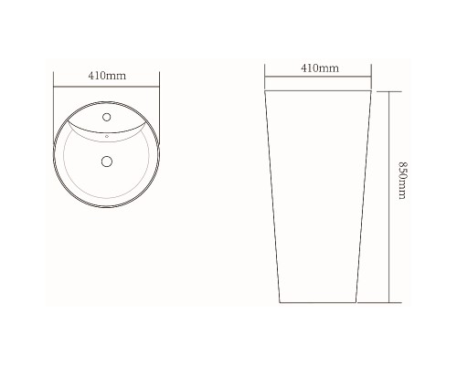 Раковина SantiLine 41 SL-4011 напольная Белая