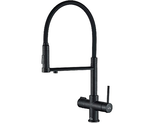 Смеситель для кухни ZorG Steel Hammer SH 2003 BLACK Черный матовый