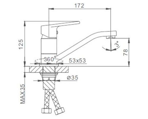 Смеситель для кухни Frap H46 F4546 Хром