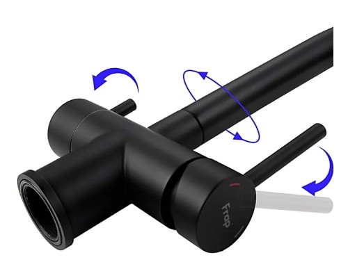 Смеситель для кухни Frap H899 F43899-36 Черный матовый