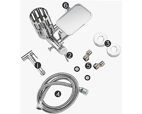 Гигиенический душ со смесителем Frap F7513 Хром