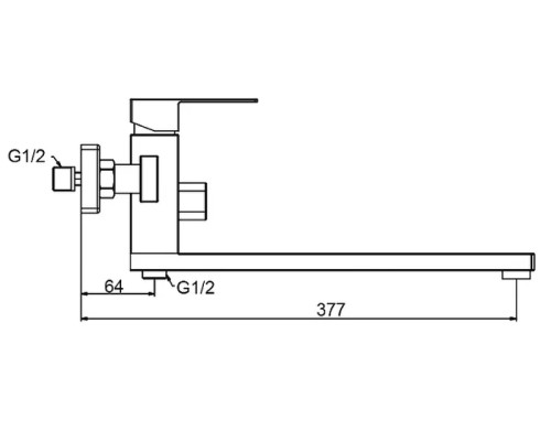 Смеситель для ванны Frap H802 F22802 универсальный Нержавеющая сталь