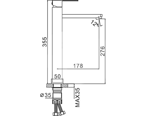 Смеситель для раковины Frap H802 F10802-2 Сатин