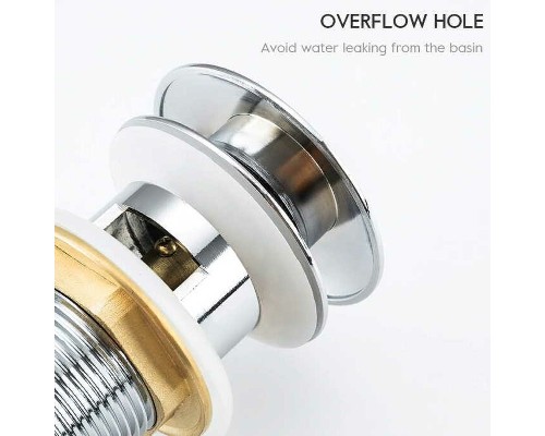 Донный клапан Frap F69 click-clack Хром